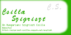 csilla szigriszt business card
